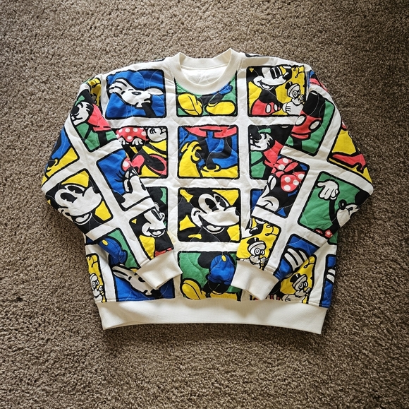 Levi's® X Disney Mickey&Friends Down Crew Block Reversible Sweartshirt, Size XL - Picture 2 of 8